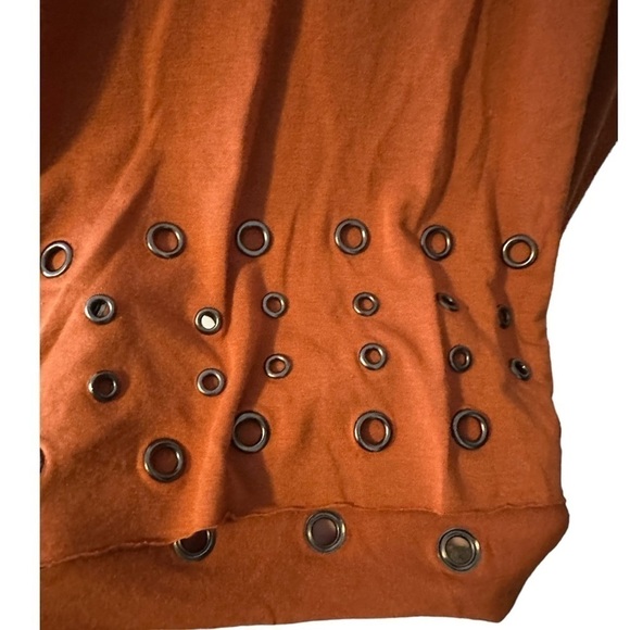*CLEARANCE* Belyn Key Orange sleeveless golf tank top w/grommet detail Small - Picture 10 of 13